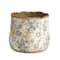 7&#x22; Tuscan Ceramic Gray Scroll Planter